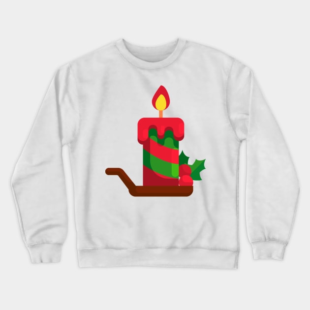 Christmas Candle Crewneck Sweatshirt by Visualism